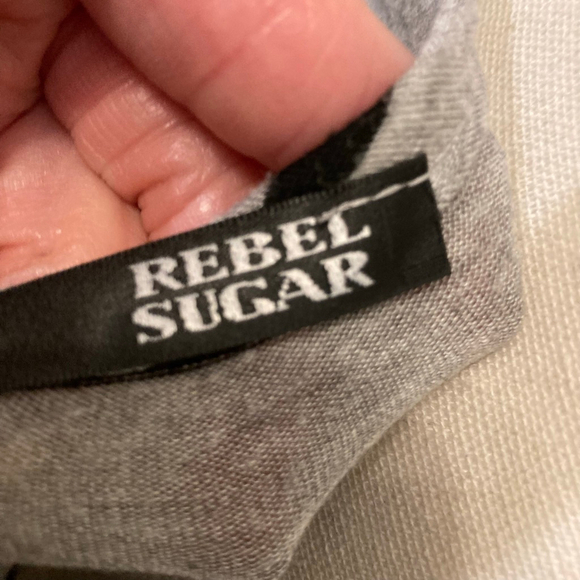 Women's Rebel Sugar Grey Black Striped Halter Backless Maxi Dress M - Picture 3 of 8